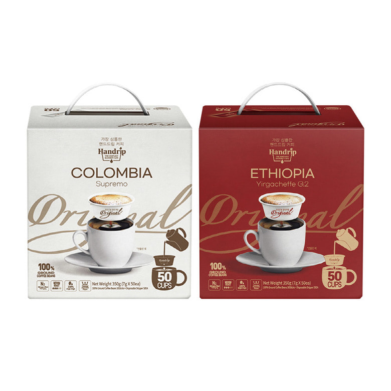 [핸드립] 드립커피 콜롬비아+에티오피아 드립백 커피 50입X2박스