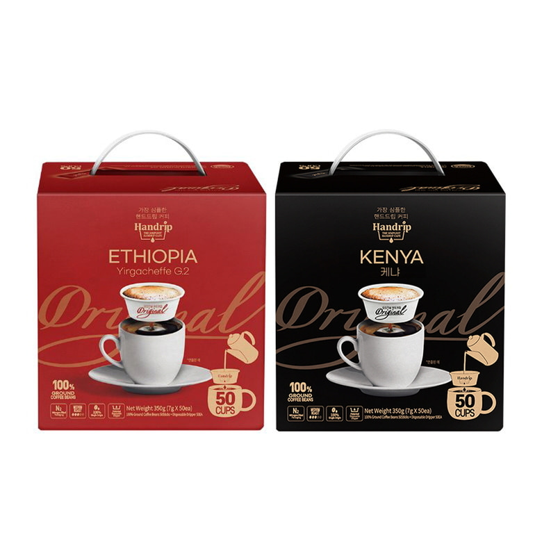 [핸드립] 드립커피 에티오피아+케냐 드립백 커피 50입X2박스
