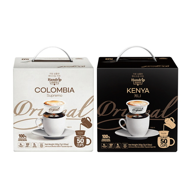 [핸드립] 드립커피 콜롬비아 + 케냐 드립백 커피 50개입 X 2박스